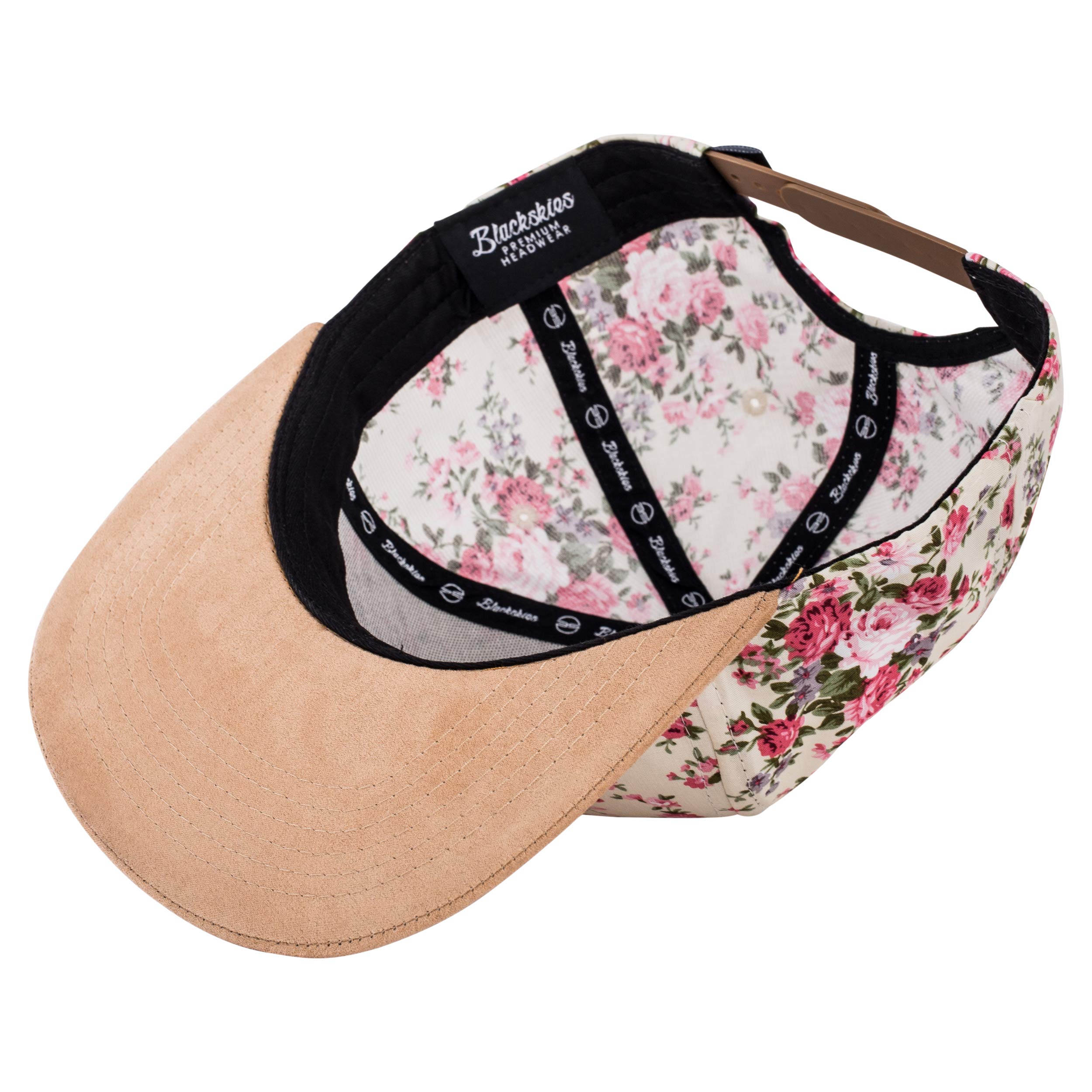 Blackskies® Black Beauty Snapback Cap | Baseball Cap Basecap Hommes Femmes Floral Rose Casquette - 4