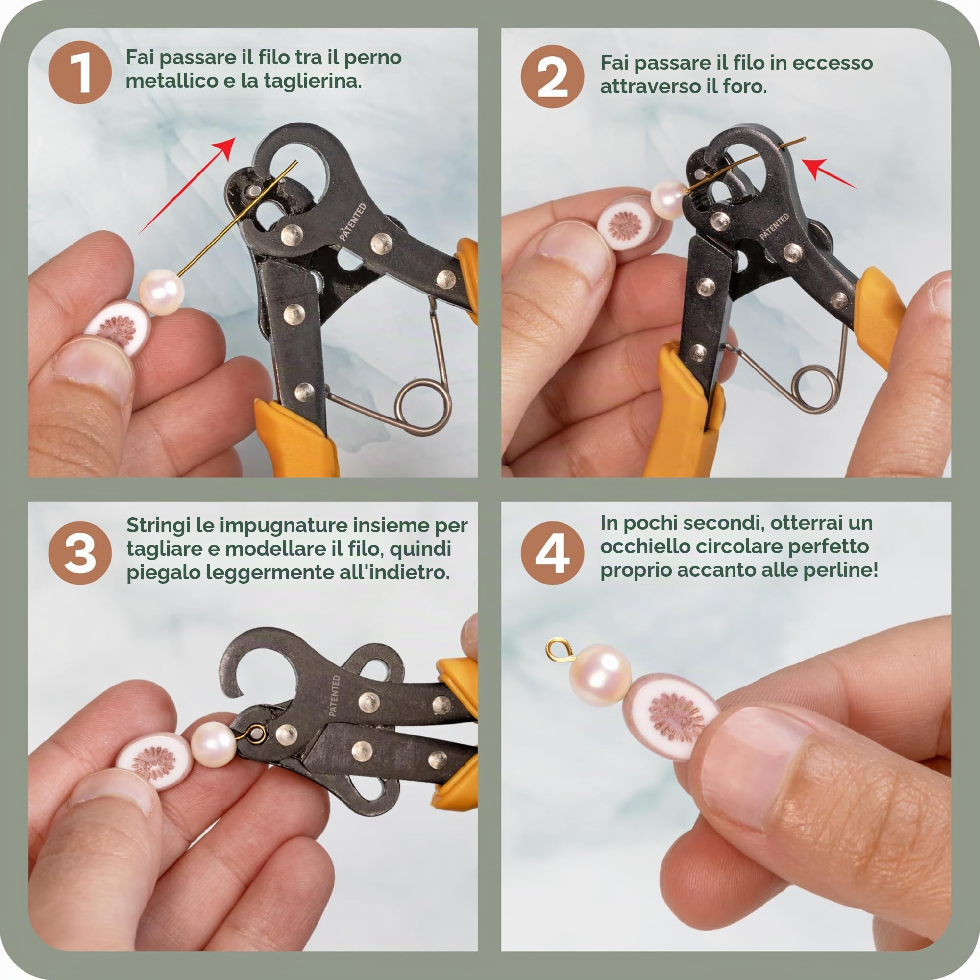 The Beadsmith Original One Step Looper: crea e rifinisci anelli uniformi da 2,25 mm per la creazione di gioielli, utilizzabile con filo da artigianato da 24-18 g (brevettato)