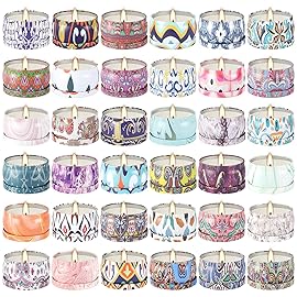 36 Pack Christmas Scented Candles Set for Home, Relaxing Stress Relief, Aromatherapy - Natural Soy Wax and Fragrance - Gifts for Women, Mom, Best Friend, Wife, Birthday