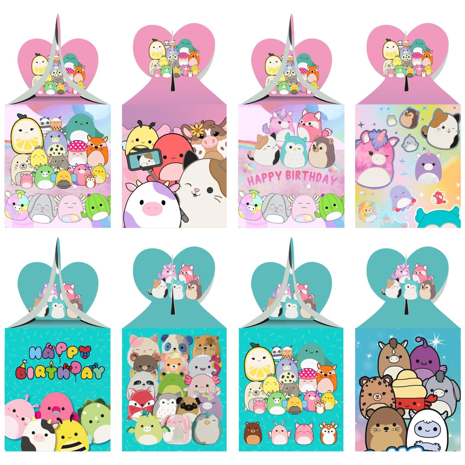 12pcs Cute Animal Party Favor Gift Boxes for Kids Birthday Party Decorations Party Supplies