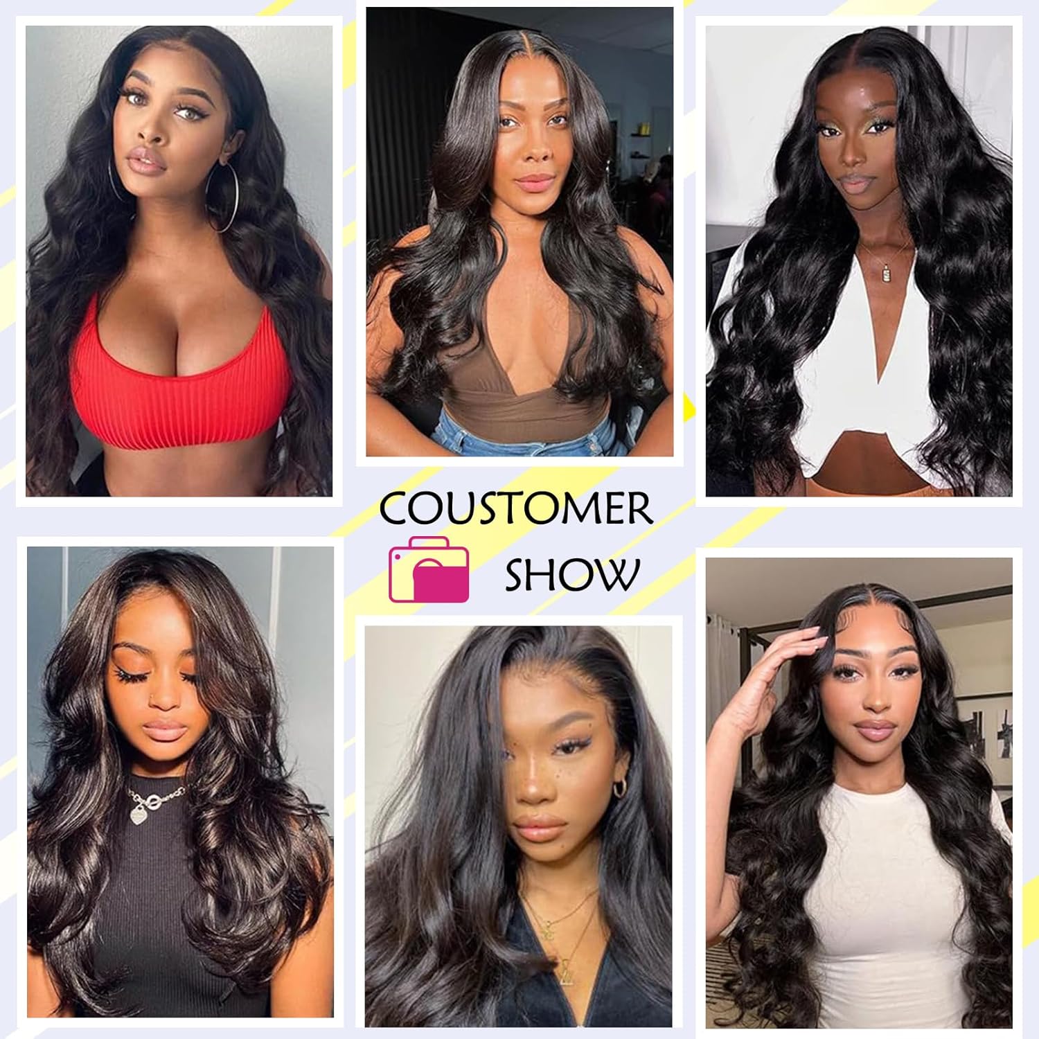 Body Wave Brazilian Human Hair 3 Bundles Human Hair for Black Women 18 20 22 Inch 12A Grade 100% Unprocessed Straight Virgin Hair Bundles Hair Extensions Natural Color