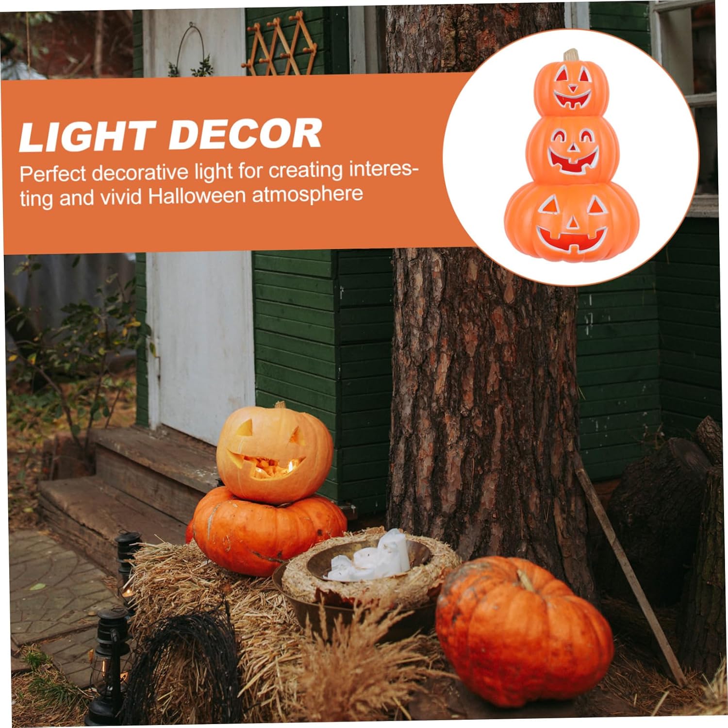 1pc Halloween Pumpkin Lamp Decor Unique Led Pumpkin for Festive Halloween Party Decoration Funny Design for Use Great for Fall Celebrations