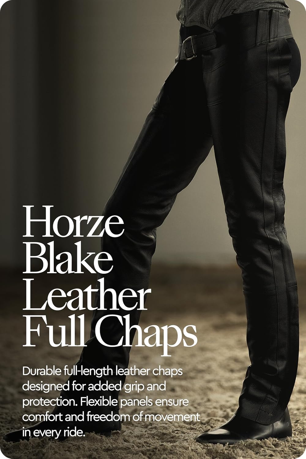HORZE Blake Leather Full Chaps - Image 4