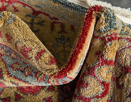 Miniatura 5 de Unique Loom Palace Collection Saray - Alfombra rectangular (2 pies x 3 pies 1 pulgada, azul clarorojo)