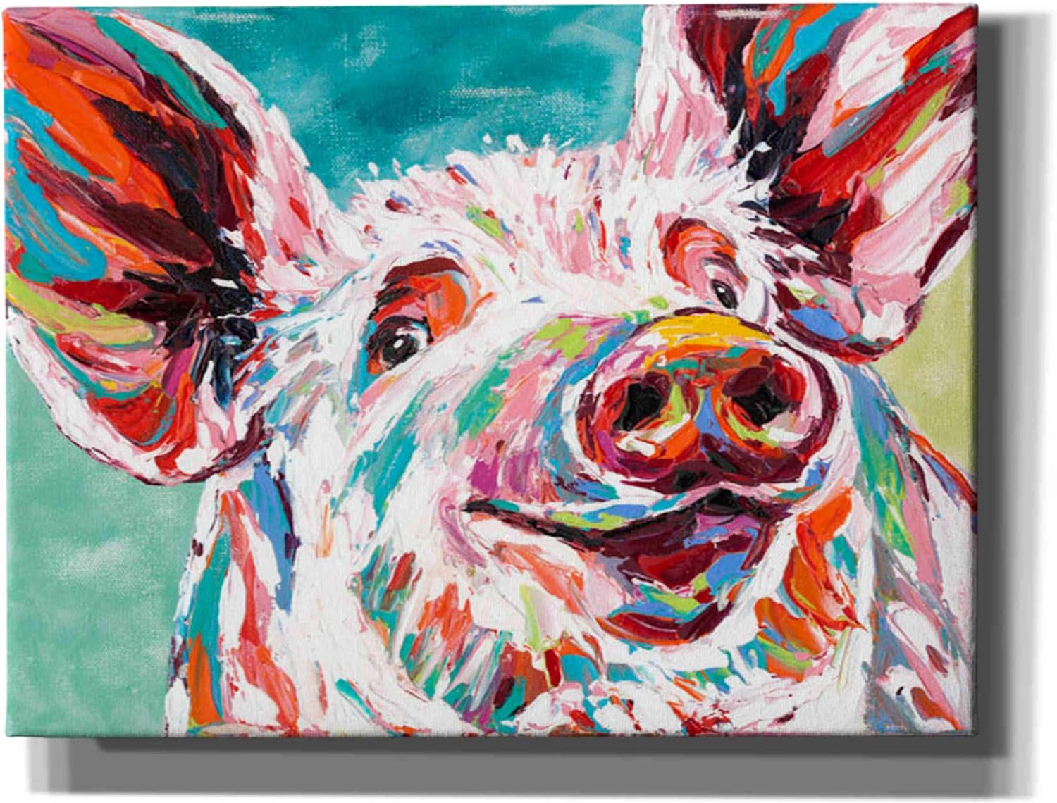 Epic Graffiti 'Piggy I' by Carolee Vitaletti Canvas Wall Art, 16"x12"