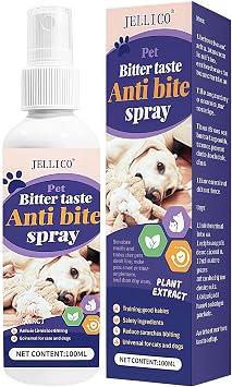 Bitter Apple Spray for Dogs,No Chew Spray for Dogs,Bitter Spray for Dogs to Stop Chewing,Effective Furniture Protection, Prevents Wound Licking for Dogs and Cats, Non-Toxic, Alcohol-Free