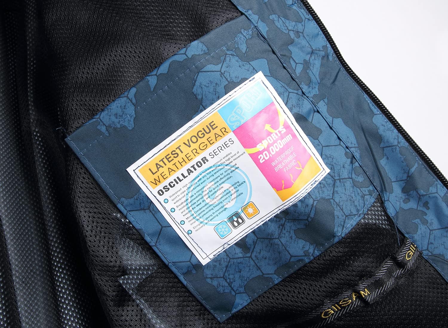 GIISAM Mens Windproof Jacket Waterproof Lightweight Mountain Sport Jacket for Men Hooded Windbreaker Raincoat - Image 2