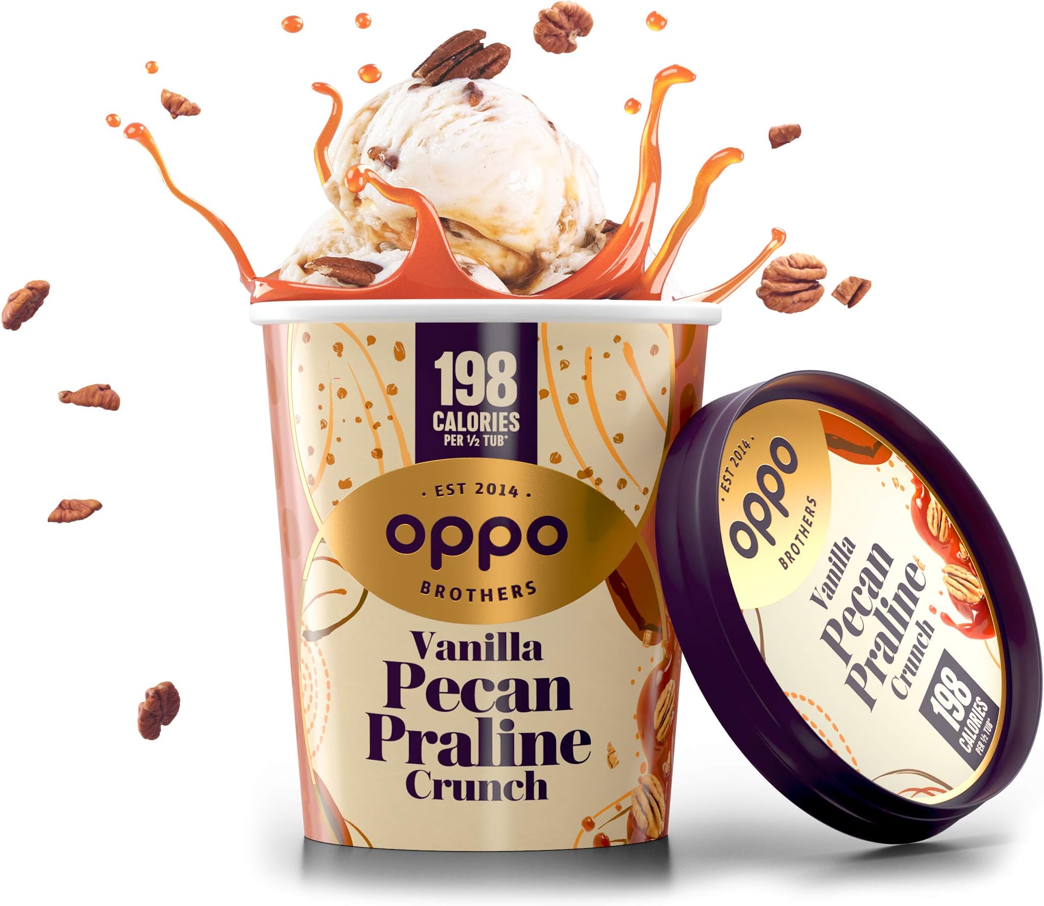 Oppo Ice Cream Vanilla Pecan Praline, 475 ml