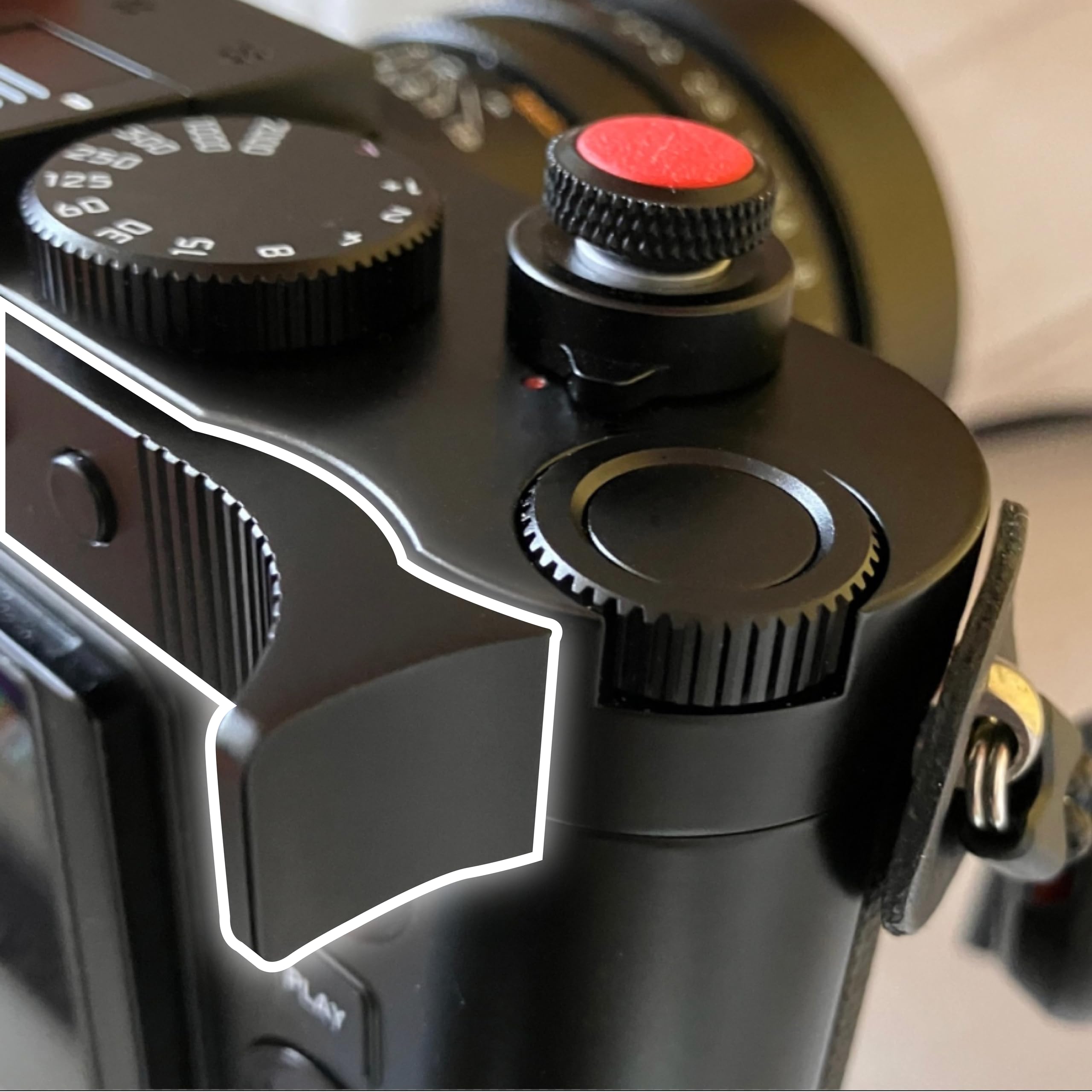 Daumengriff für Leica Q3 Kamera, Daumenstütze aus Aluminium, Rutschfester Handgriff mit Schutzfolie