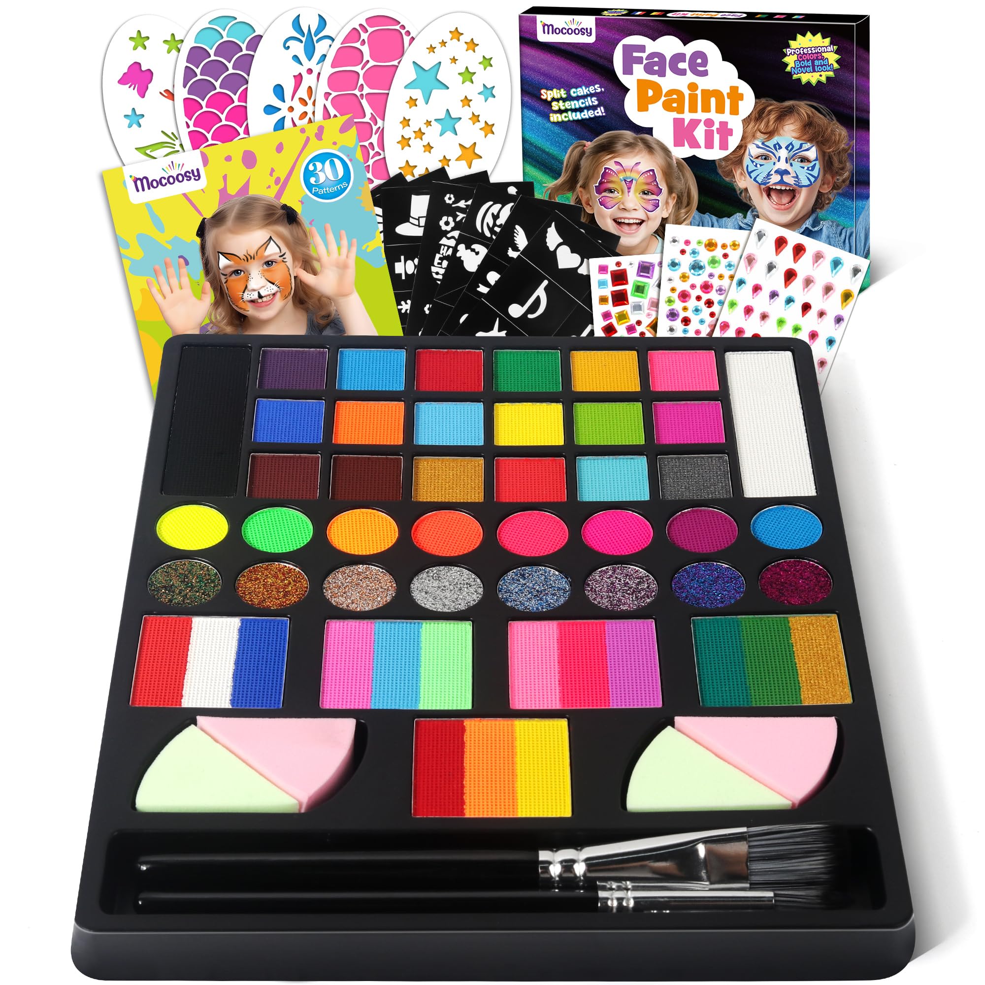 FACE YOUR MAKER / 2枚セット デスコア Amazon.com: Mocoosy 41 Color Face Painting Kit for Kids, Non-Toxic
