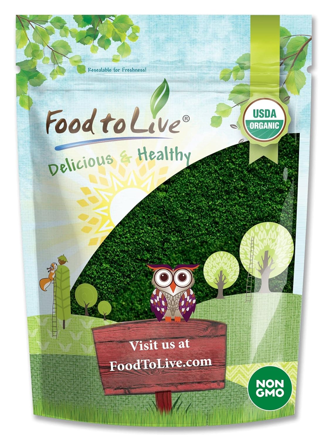 Food to Live Organic Algae Powder Mix, 2 Pounds – Spirulina and Chlorella 50/50 Blend, Non-GMO, Rich in Chlorophyll, Raw, Pure, Vegan Superfood, Bulk, Great for Smoothies, Good Source of Protein