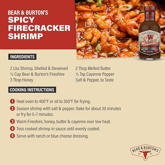 Bear and Burton's Fireshire Worcestershire Spicy Sauce - 12 Oz. - 2-Pack