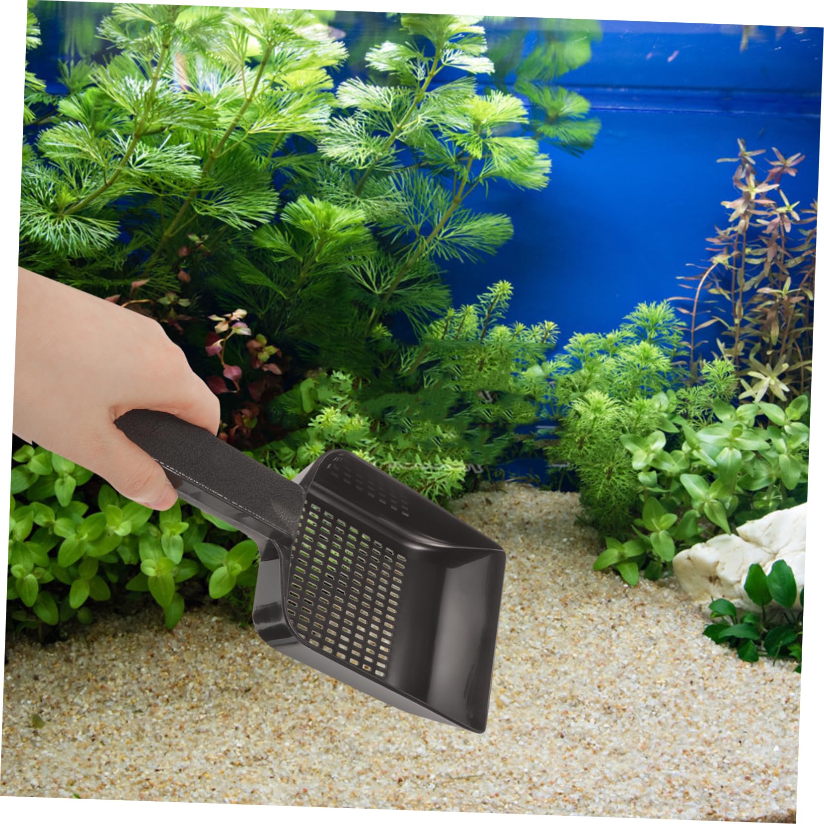 Happyyami Aquarium Sand Shovel Fish Tank Cleaner Vacuum Magnet Tool Reusable for Long-Term Use