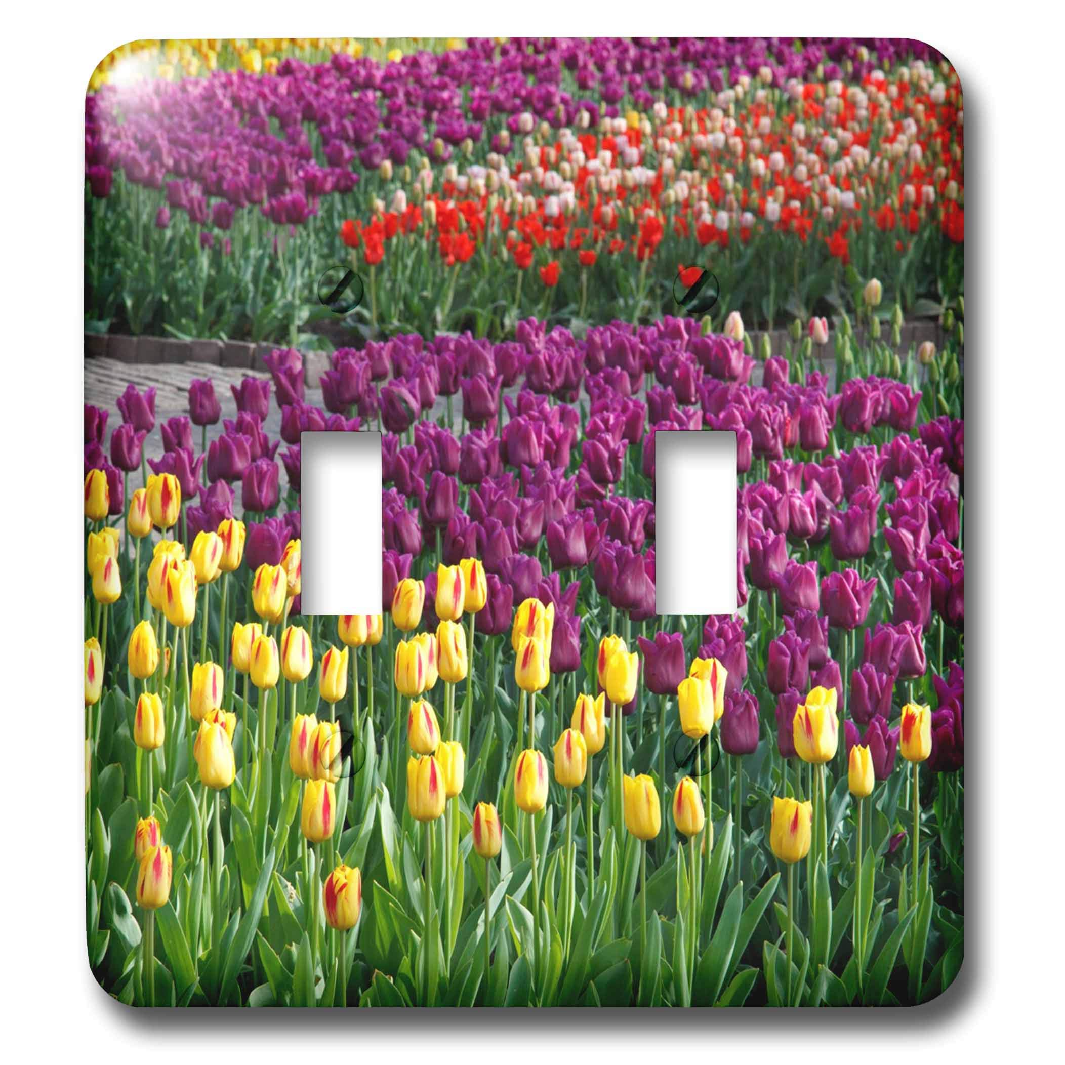 Interrupteur à baïonnette haut de gamme 3dRose LSP_47802_2 collection florale tulipes
