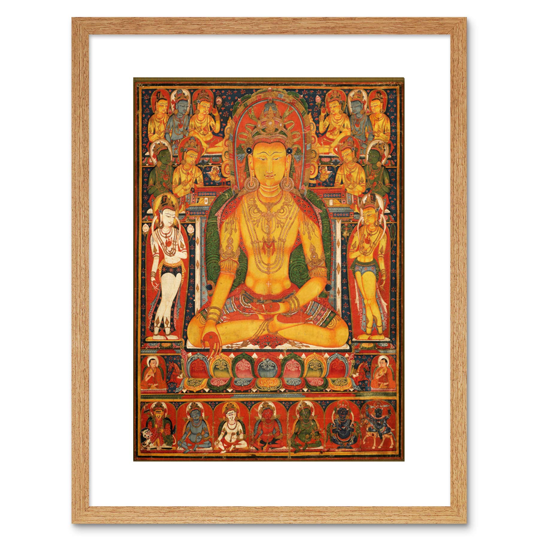 Wee Blue Coo BUDDHA RATNASAMBHAVA WEALTH DEITIES SMALL FRAMED ART PRINT F97X13182