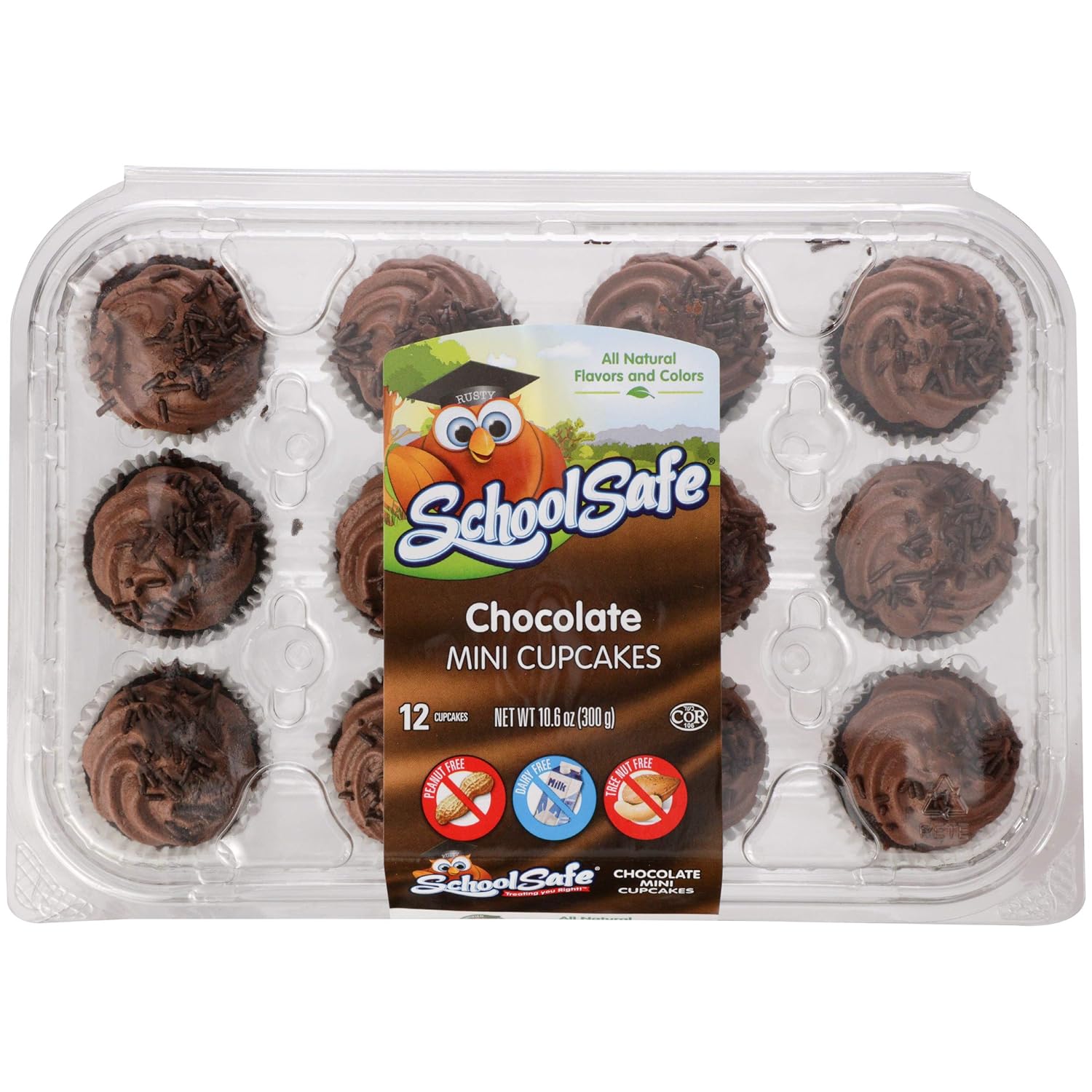 TREASURE MILLS School Safe Chocolate Mini Cupcakes, 10.6 OZ