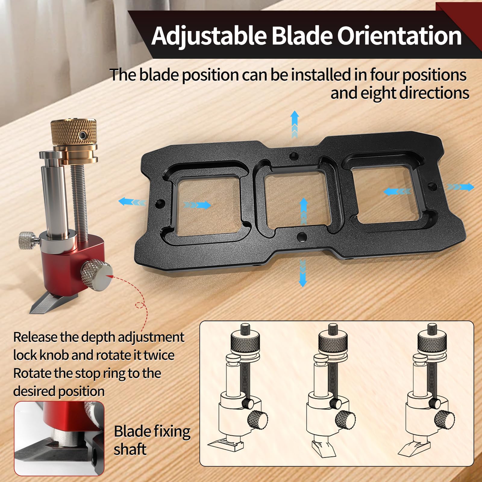 Router Plane Versatile Taglio Strumento Manuale Lavorazione Del Legno Finitura Liscia Aereo Portatile per Pulizia o Estensione Fondo Delle Scanalature Rabbet