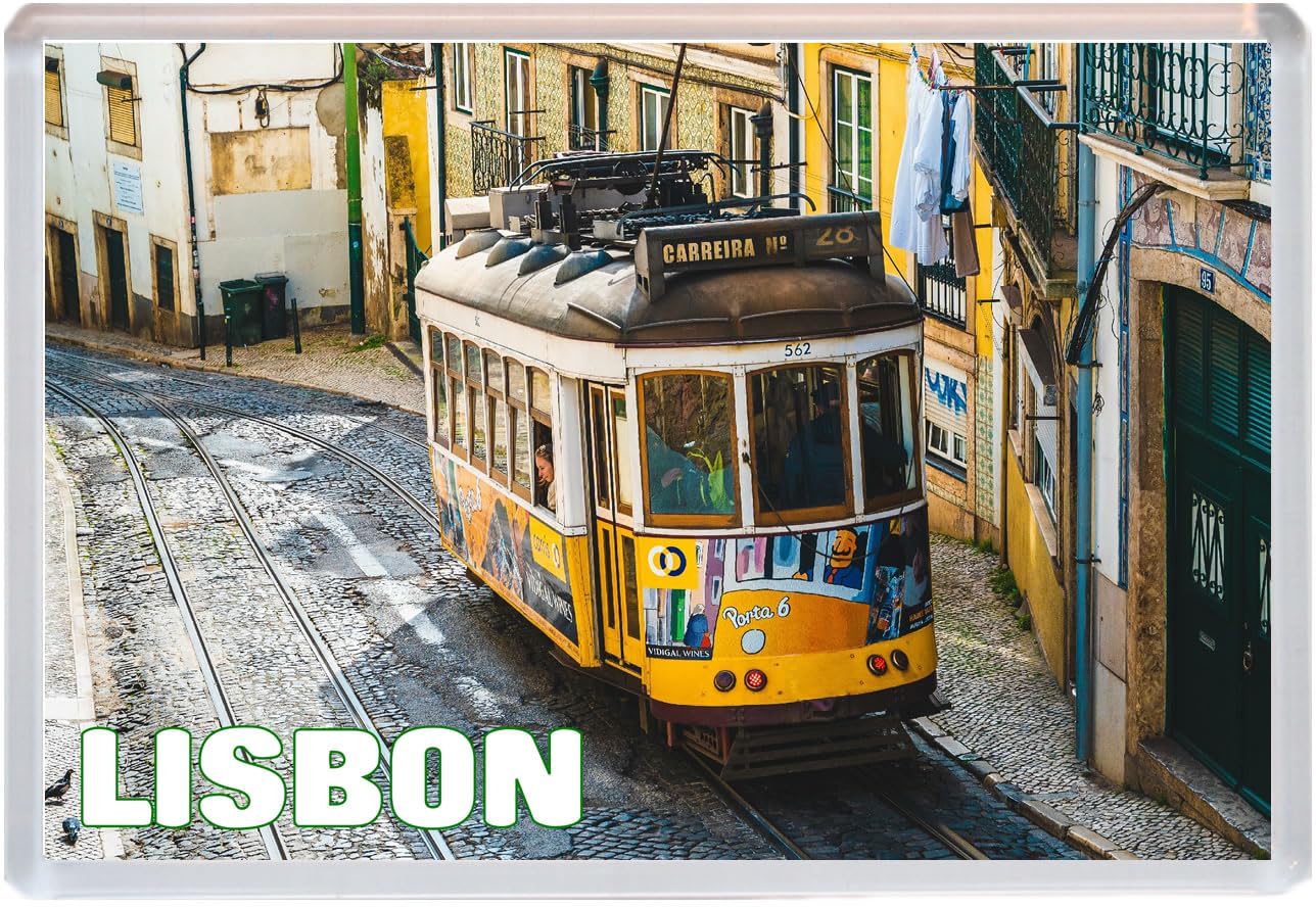 Baked Bean Store Multicolor Lisbon - Portugal - Jumbo Fridge Magnet 96 X 67Mm Bbsfhm1544