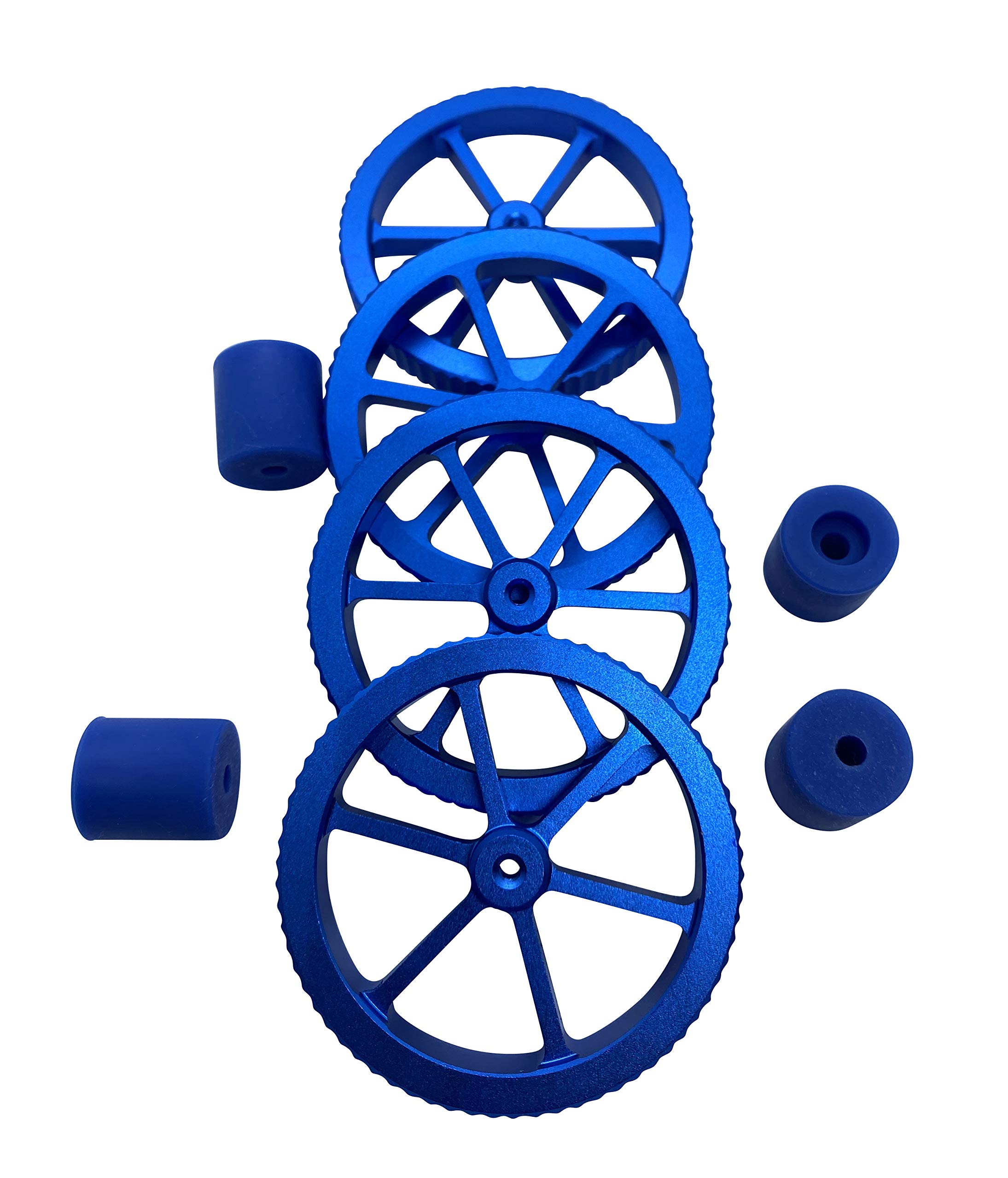3DPLady | Ender 3 Amortiguadores De Silicona Azul (intercambio De Muelles) Tuercas De Nivelación De Metal Mejoradas Para Ender 33 Pro, Ender 55 PlusPro, CR10, CR10S 10S Pro, CR 20 Impresora