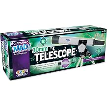 Science Mad 30mm Telescope - Kids Fun Portable Starter Spyglass Toy