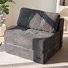 MAXYOYO Folding Sofa Bed, Convertible Sofa Bed with High-Density Support Foam, Portable 4 in 1 Fold Out Chair to Floor Lounger, Versatile Floor Couch for Living Room Bedroom