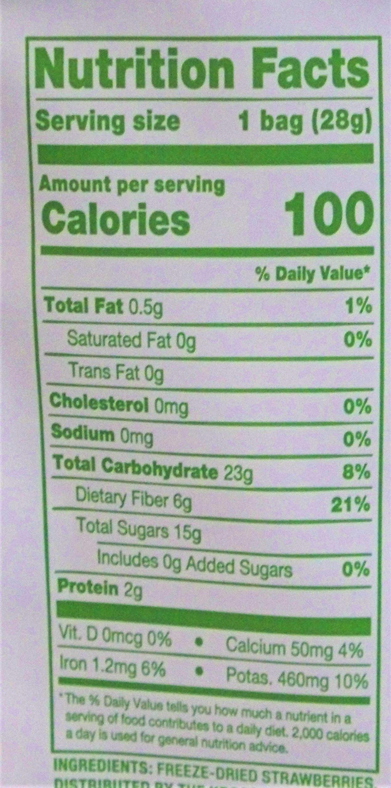 Freeze Dried Strawberries Nutrition Facts