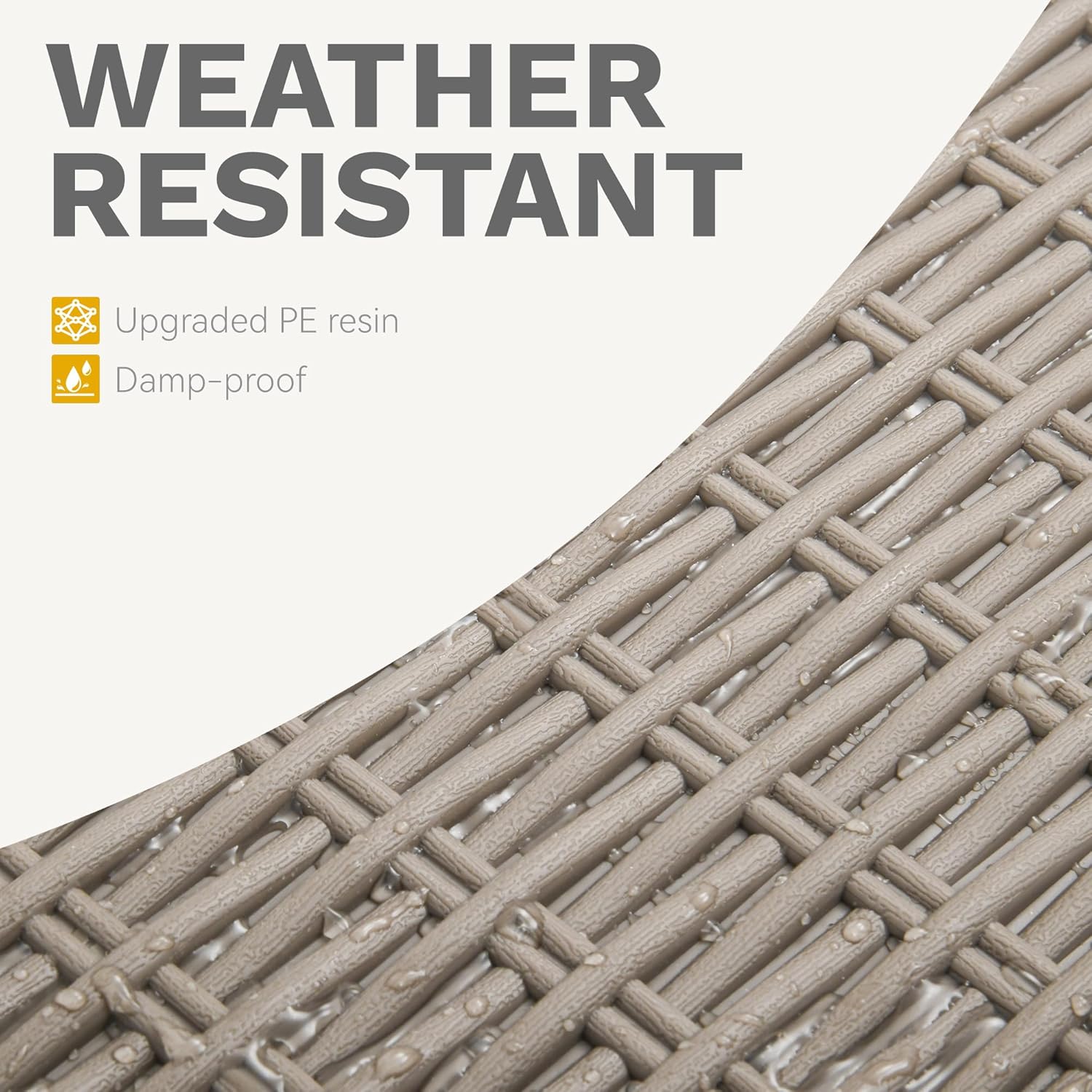 DWVO 32 Gallon Indoor Outdoor Storage Box, Resin Rattan Small Deck Box for Patio Furniture, Cushions, Garden Tools, Sports Equipment,Brown