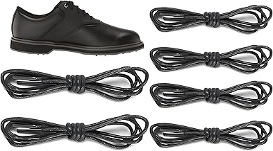 Bexter Classic Black 36 Inch Round Dress Shoe Laces – 3 Pair Pack | Thin Round-Style Replacement Laces for Formal & Casual Shoes