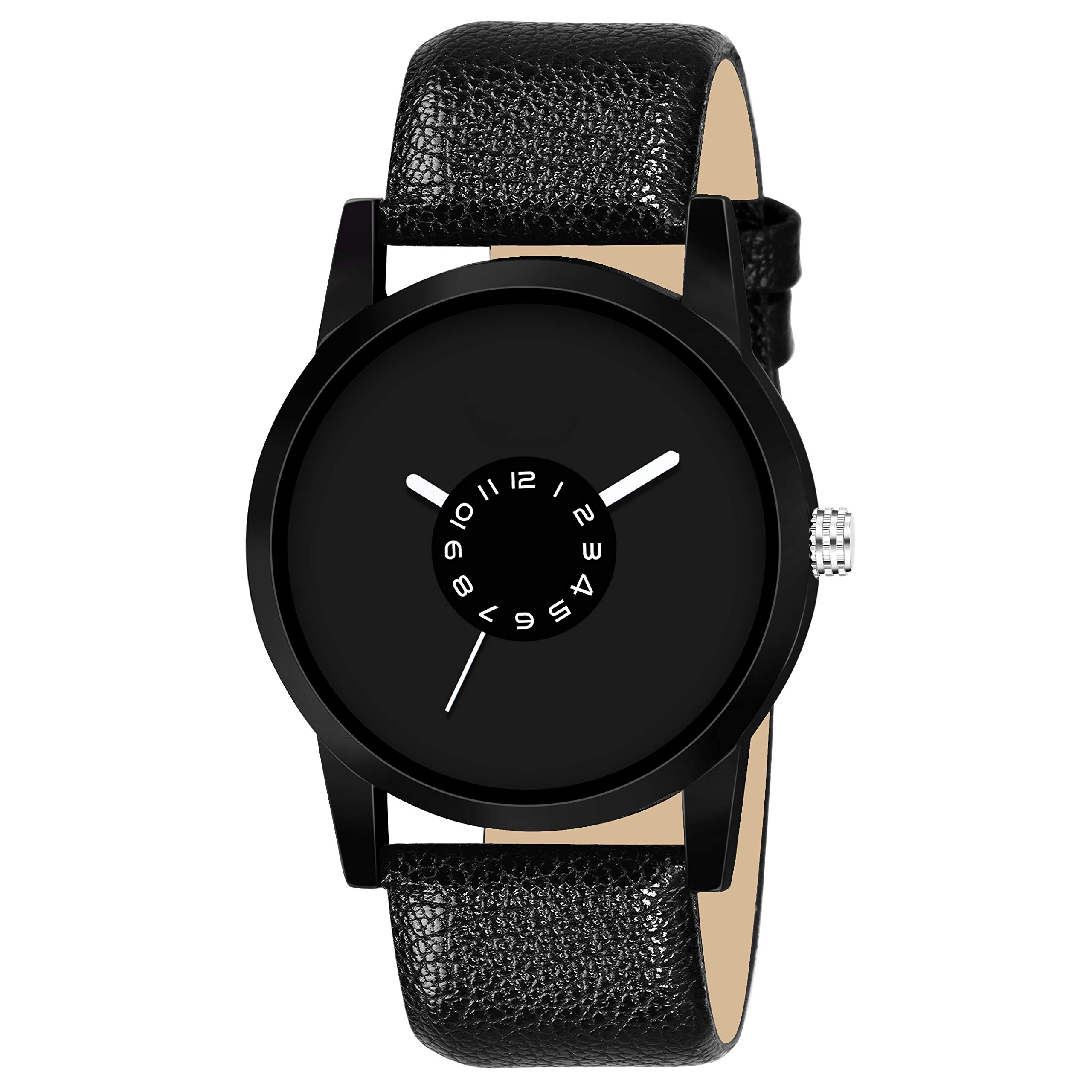 SWADESI STUFF Analogue Black Dial Leather Strap Watch for Men and Boy - SDS 57 (B083448GD8) Amazon Price History, Amazon Price Tracker