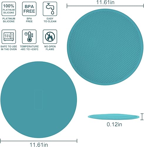 Miniatura 3 de Smithcraft Salvamanteles de silicona para microondas para platos calientes, ollas y sartenes, almohadillas calientes para cocina, mostrador de