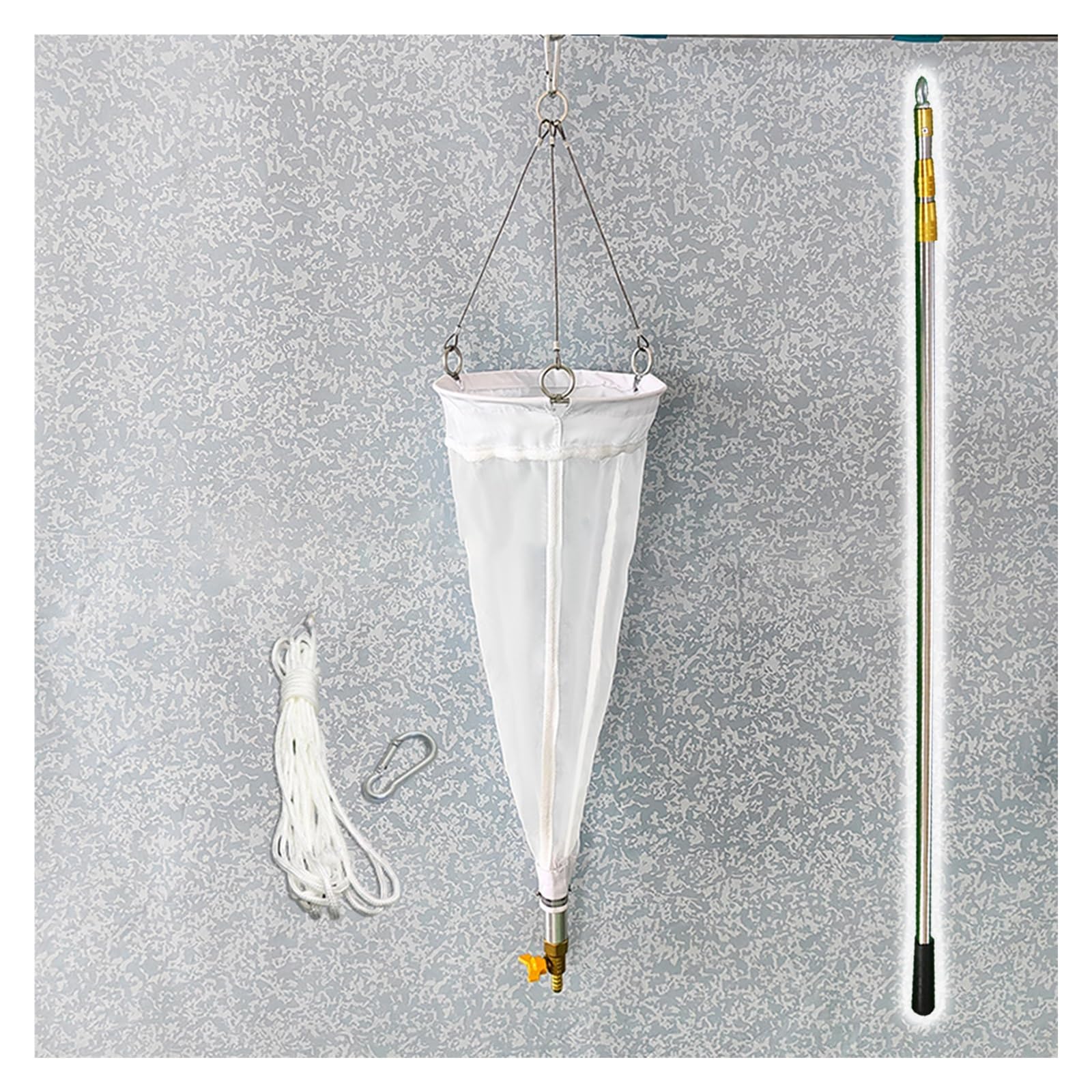 #13#25 Plankton Net for Protozoa, 125 200 Mesh Thickened Experimental Nylon Collection Nets, for Lake River Sampling Phytoplankton/Rotifers/Zooplankton(13# 125 Mesh)