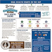 Vista 4 de Bernie's Charming Chompers - Masticables dentales diarios para perros de 50 a 100 libras. - 12 unidades - Limpia los dientes, refresca el aliento +