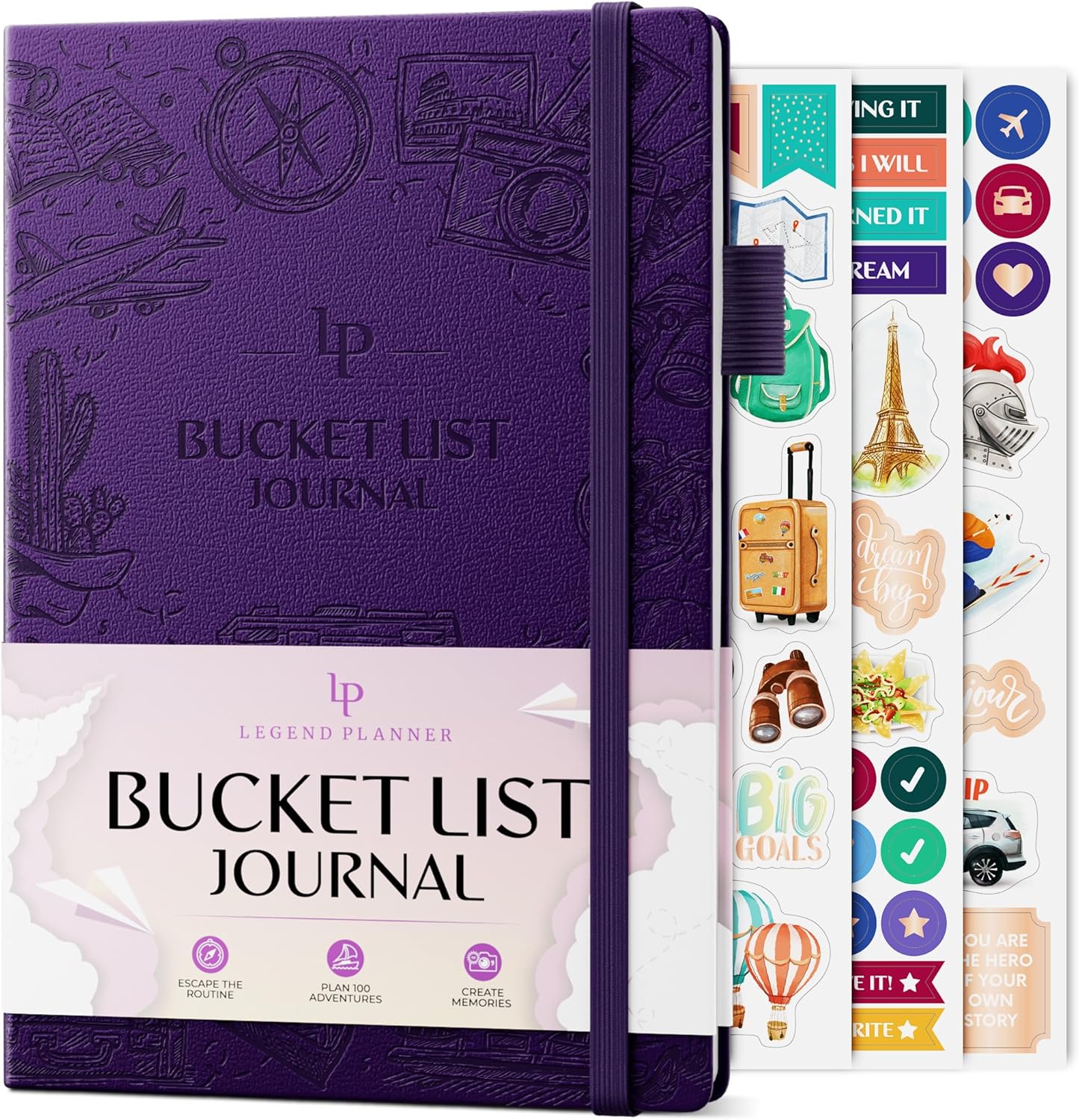 Legend Bucket List Journal – The Ultimate Notebook to Plan Adventures, Travels, Goals & Experiences – Bucketlist Book for Couples (White)