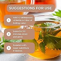 Vista 4 de Hanan - Té de ortiga de hoja suelta, 1.06 onzas, té de ortiga seco totalmente natural, Te de Ortiga de Perú, hierbas y suplemento, 1.06 onzas