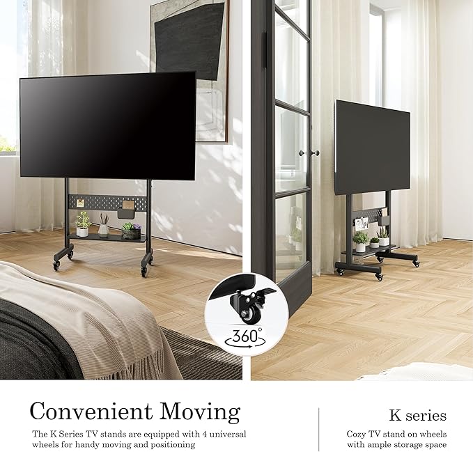 Soporte para TV rodante FITUEYES para TV de 40 a 85 pulgadas miniatura 4