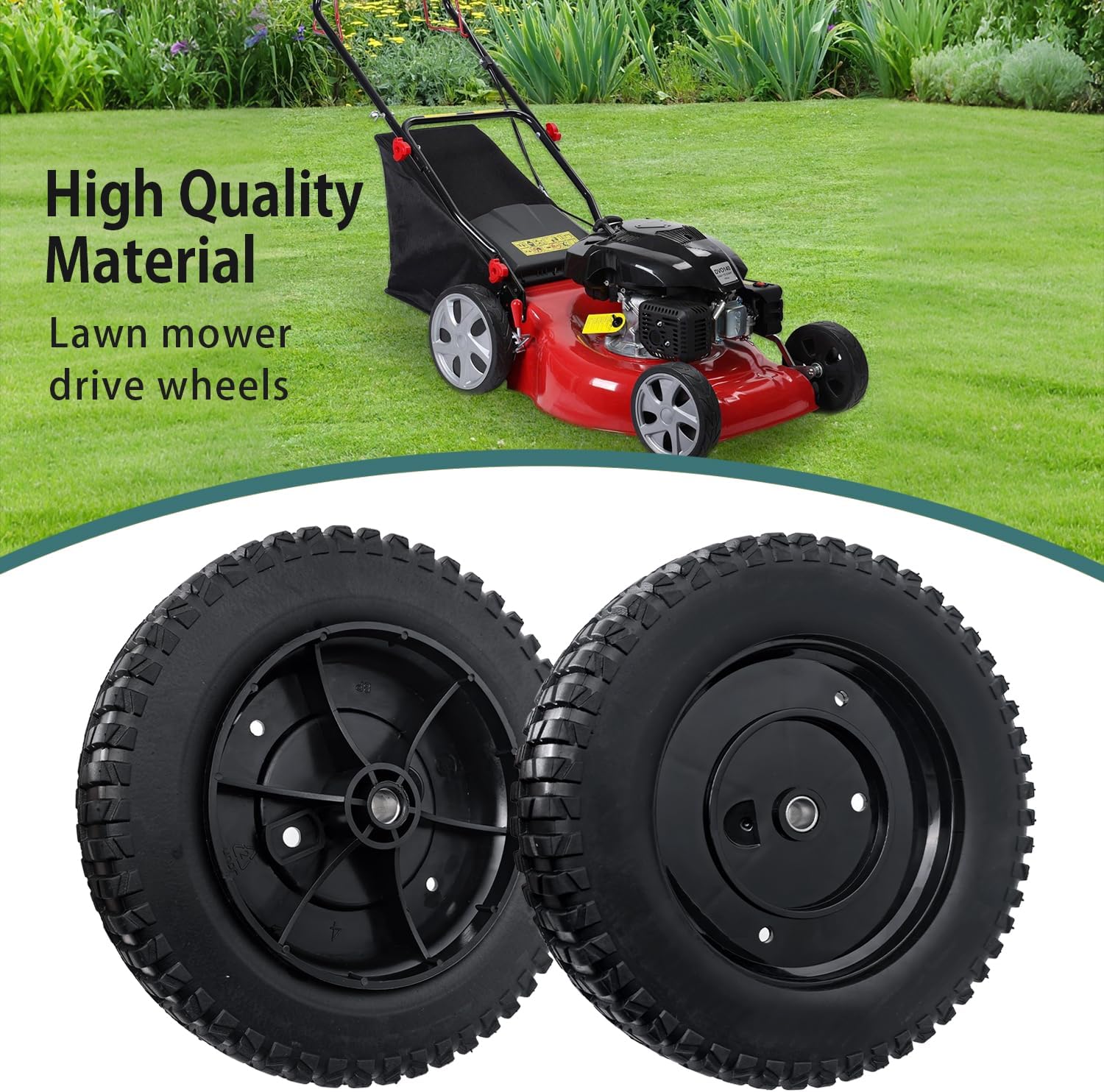 2 Pack Replacement Lawn Mower Wheels 734-2010 734-2010B 734-2010A Compatible with Cub Cad et SRC621 SR621 Self Propelled Mower MTD Mowers,Craftsman Push Mower