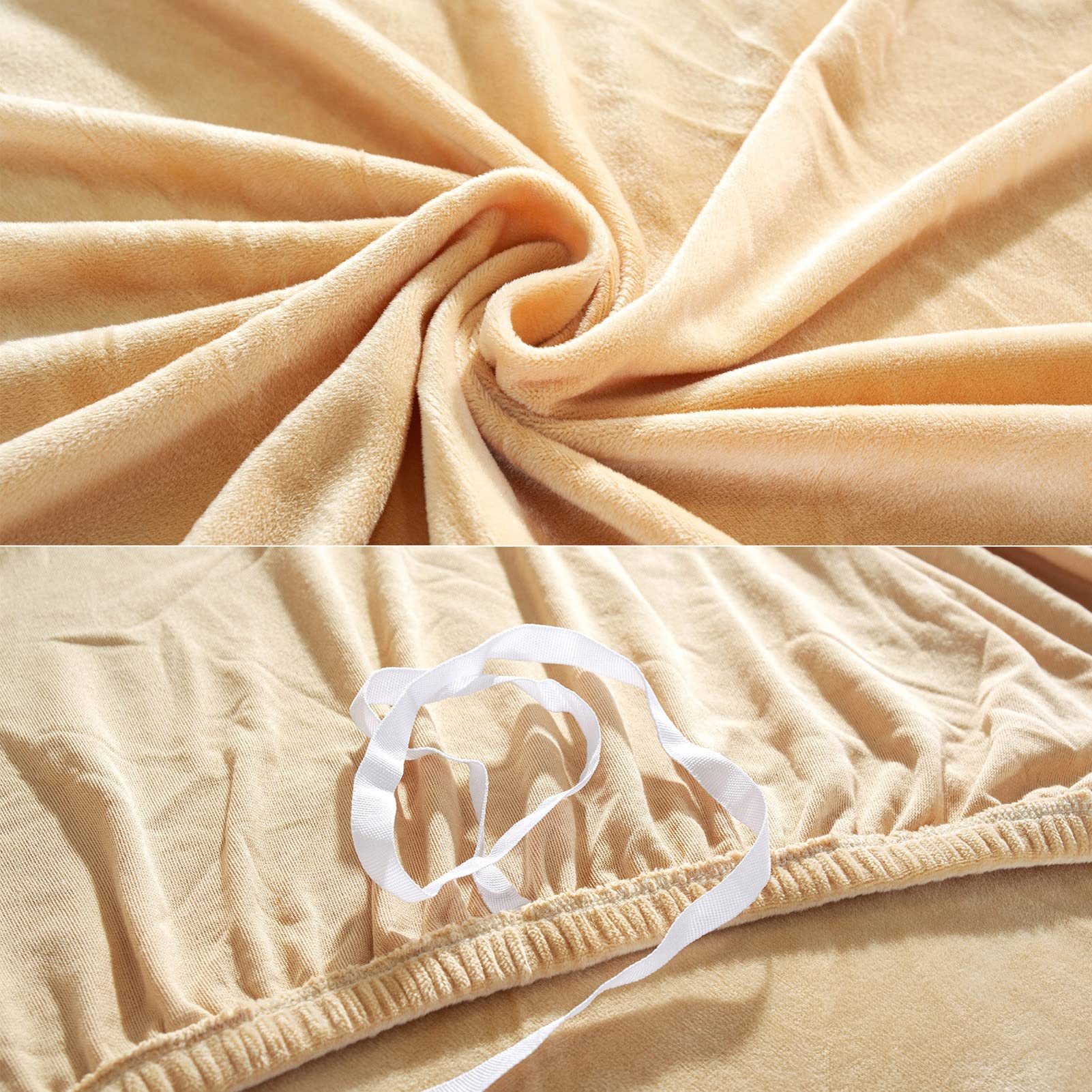 Housse extensible pour canapé en L | Tissu épais de protection universelle