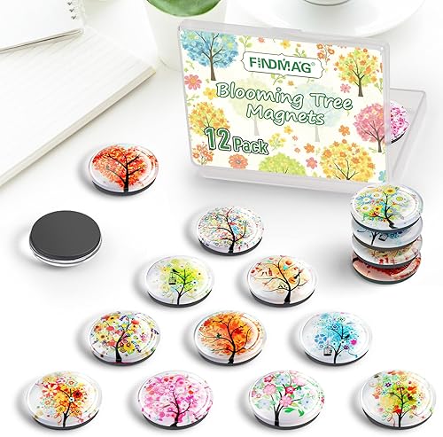 Vista 12 de FINDMAG 12 imanes de nevera, imanes de refrigerador lindos para Navidad, divertidos imanes decorativos para pizarra blanca, imagen, imán inspirador