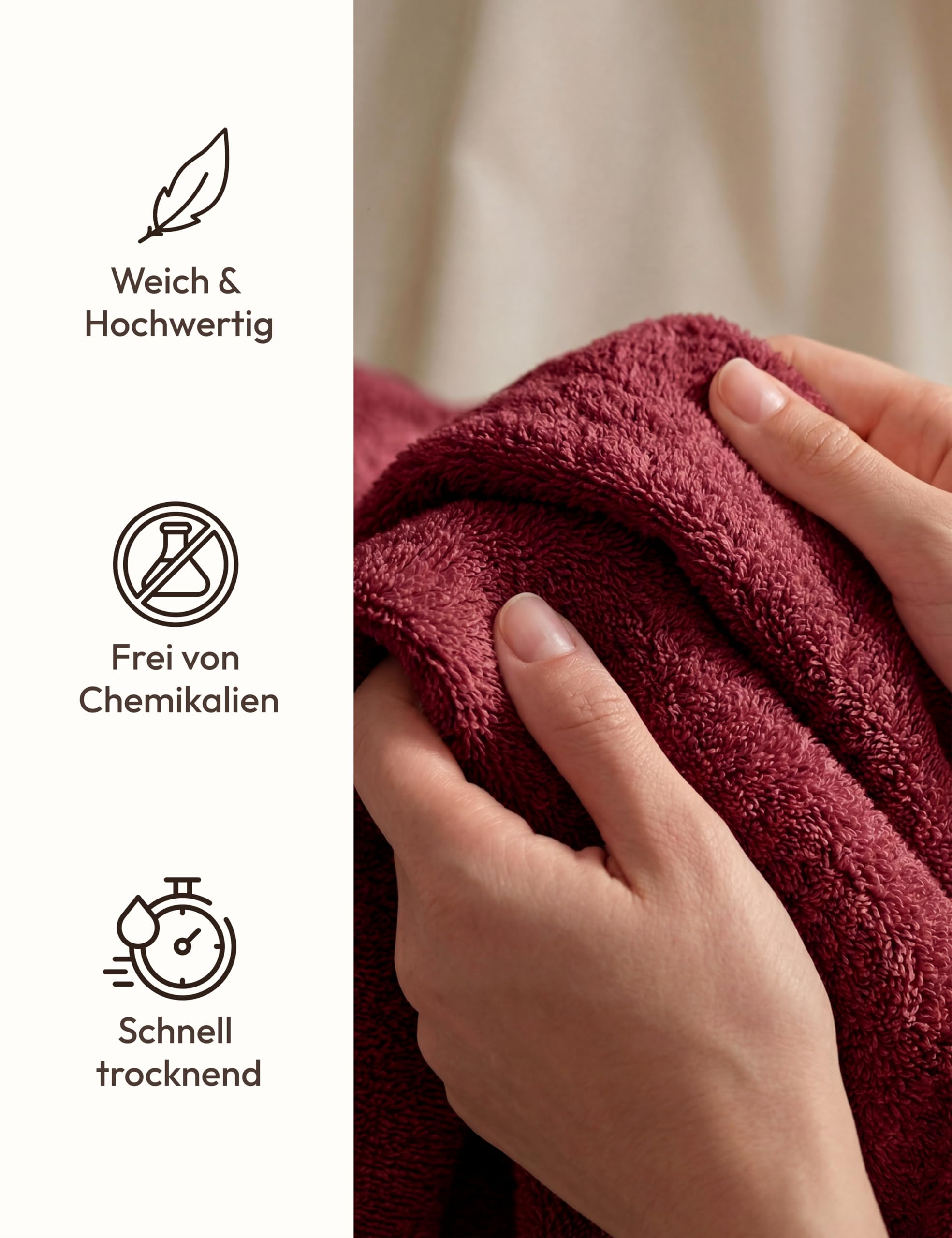 Peignoir Femme Mi-Long avec Capuche – 100% Coton Éponge 380 g/m² – Peignoir de Bain, Spa et Maison, Longueur Mi-Mollet, Doux, Absorbant, Tailles S–XXL
