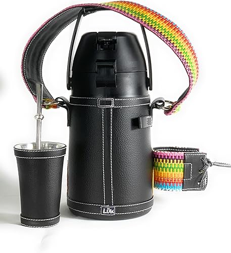 Miniatura 4 de Airpot 1.3 Litros Luk Termos, termo acero inoxidable para café, mate tereré | Set Frio caliente Mate Terere modelo tradicional Negro + vaso guampa +