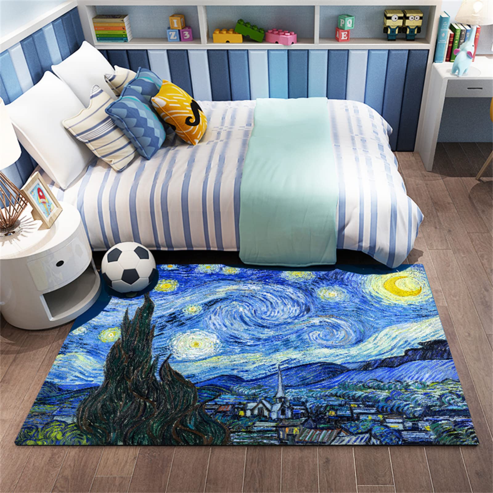 Tapis de salon shaggy 70x140cm | Moquette chambre épaisse pliable Art du Ciel