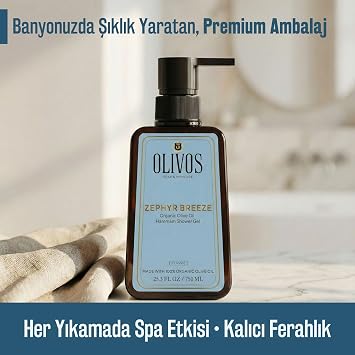 Olivos Doğal Zeytinyağlı Duş Jeli - Geleneksel Hamam Kokusu, Nemlendirici ve Besleyici, Hassas Ciltler İçin İdeal, 750ml | Yoğun Nemlendirme ve Pürüzsüz Cilt (1X750 ML, Hamam Kokulu)