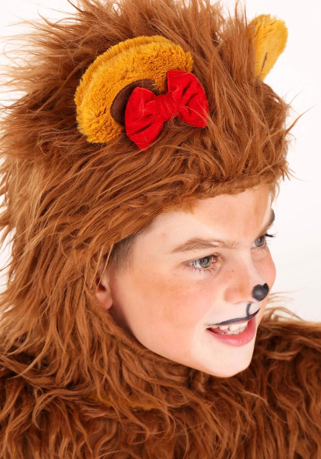 Classic Storybook Lion Costume for Kids - Plush Jumpsuit with Faux Fur Mane, Tail, Gloves & Foot Covers - Image 3