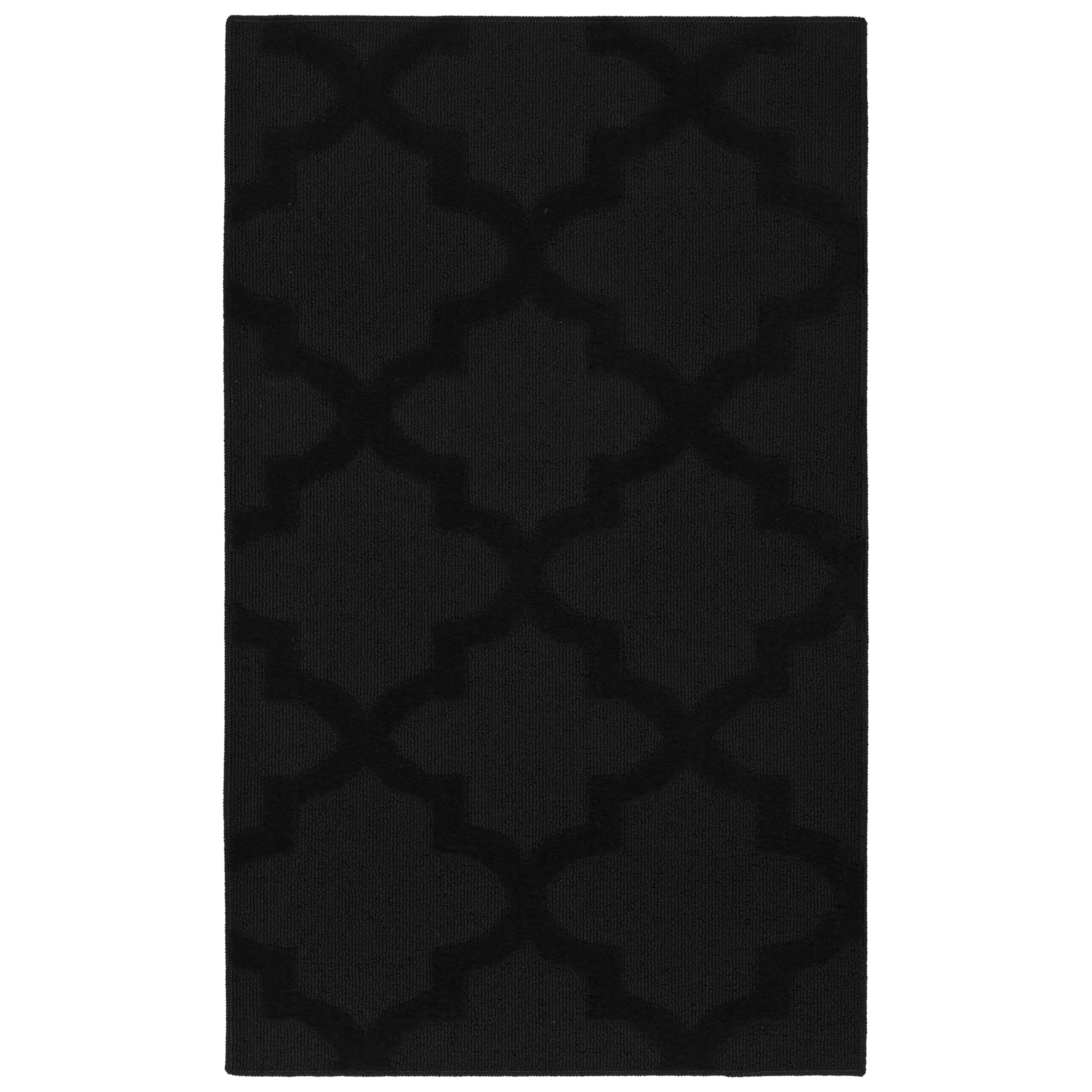 Garland Rug Quatro 3 ft. x 5 ft. Area Rug Black