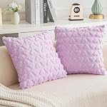 Ensemble de 2 Cœur Amour mignon beige Valentines décoratives jeter des housses d'oreiller 12x20, Couvertures d'oreiller en fausse fourrure en peluche douce pour canapé maison Saint Valentin
