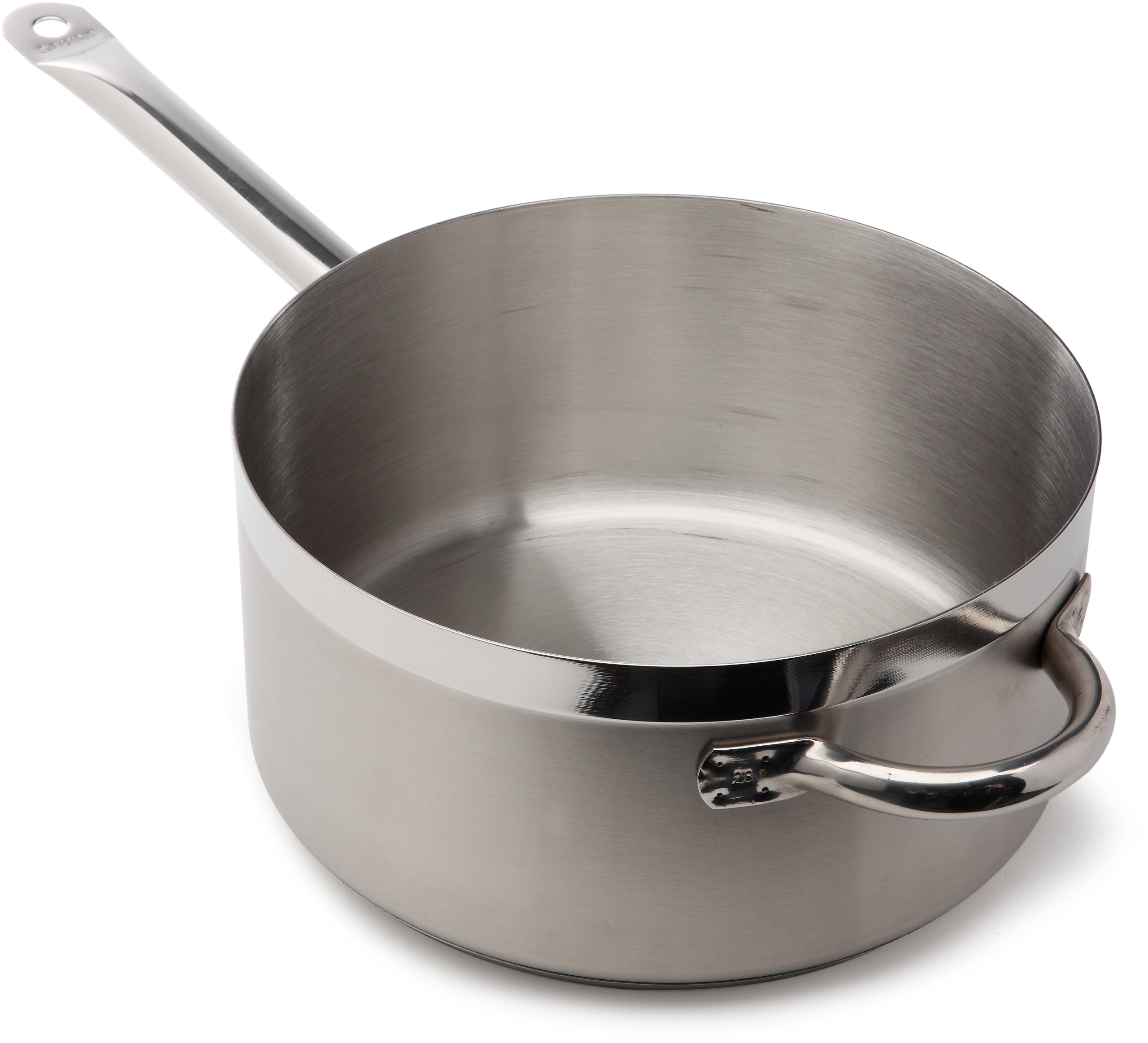 LACOR 54229N - Cazo Frances Chef Luxe 28 Cm Acero Inoxidable - Profesional