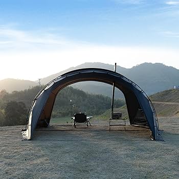 M-⑤【訳ありUSED】G-tent-L カーキ 大型 シェルタードームテント Tenplay 「G-TENT-M」シェルターテント ドームテント 4-6人用 幅