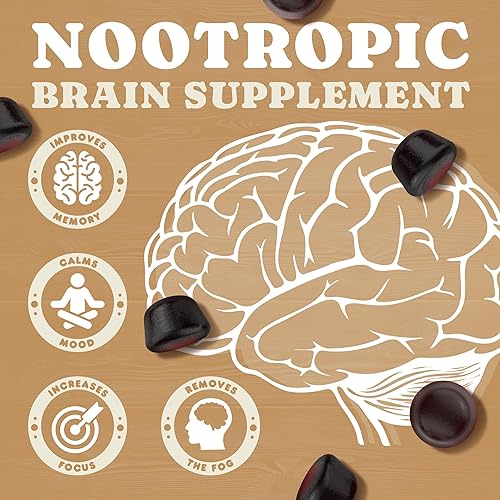 Miniatura 3 de Biolore Gomitas complejas de hongos 10 potentes hongos con chaga, melena de león, reishi, cordyceps - refuerzo cerebral, apoyo inmunológico.