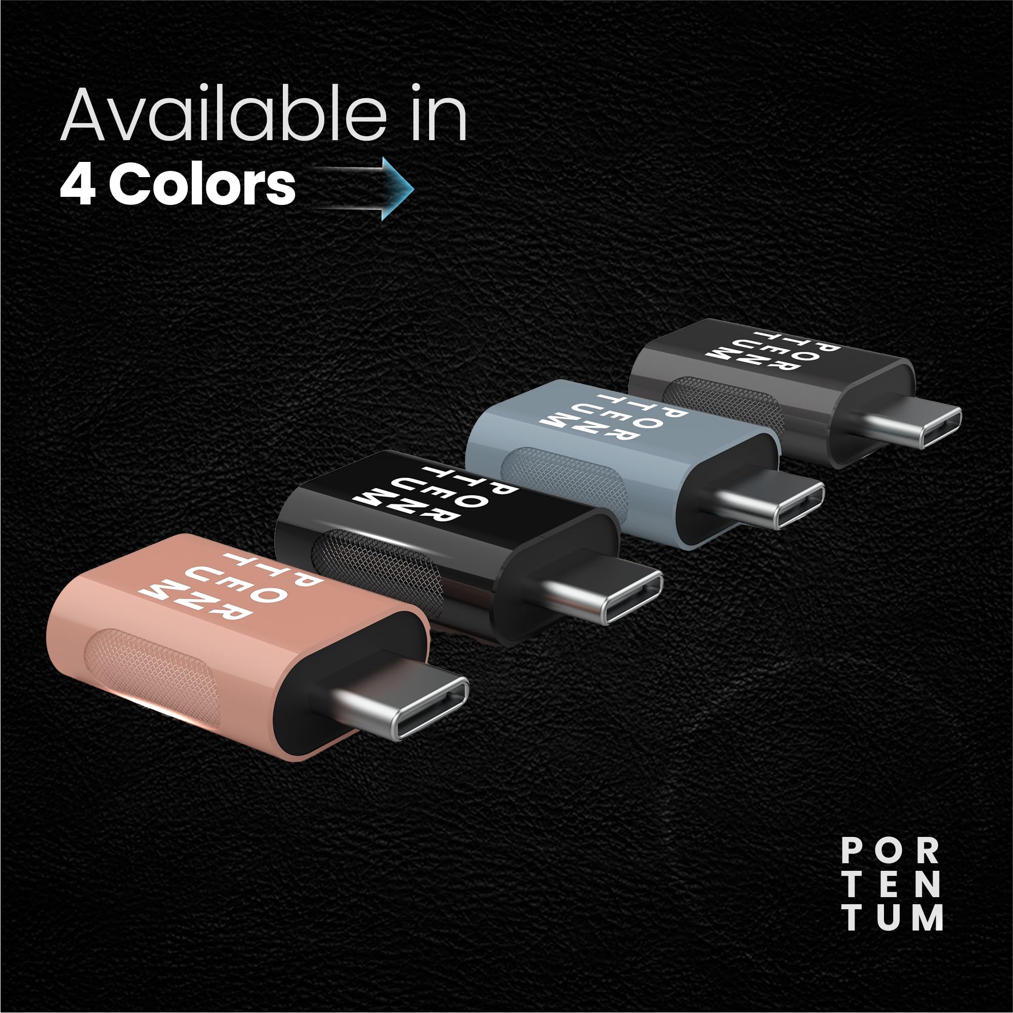 PORTENTUM Adapter USB c na USB 3.0 (3.1) z prędkością 10 GB, korpus cynkowy premium o wysokiej odporności na ciepło - adapter USB na typ C, waży tylko 5 gramów