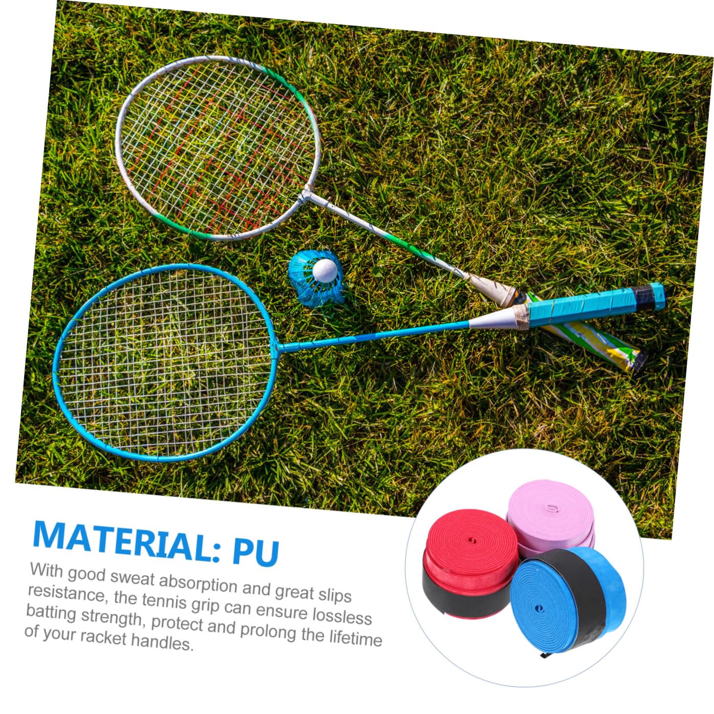 BESPORTBLE Colla per da Badminton Condotto Nastro per Racchette da Tennis Band Racchette Tennis Tape Sportivo Overgrip da Tennis Nastro per Impugnatura della Racchetta